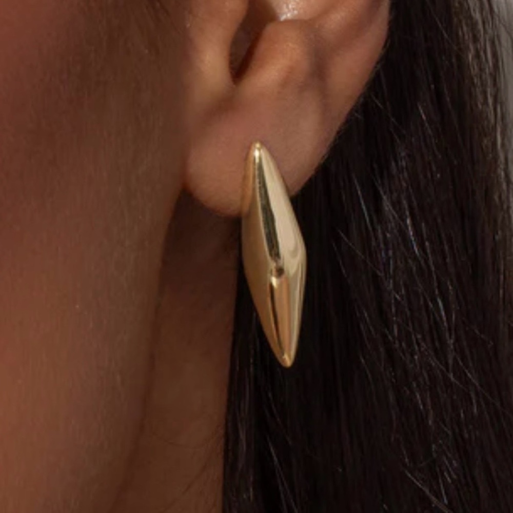 NEW Uncommon James Gold Intuition Statement Earrings